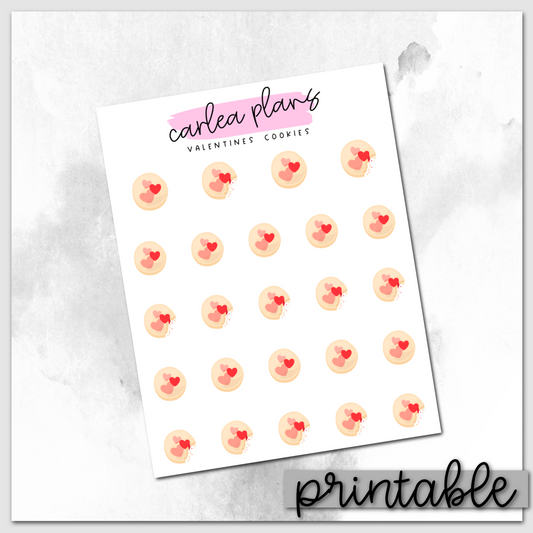 Valentine's Cookies Icons | Printable Icons