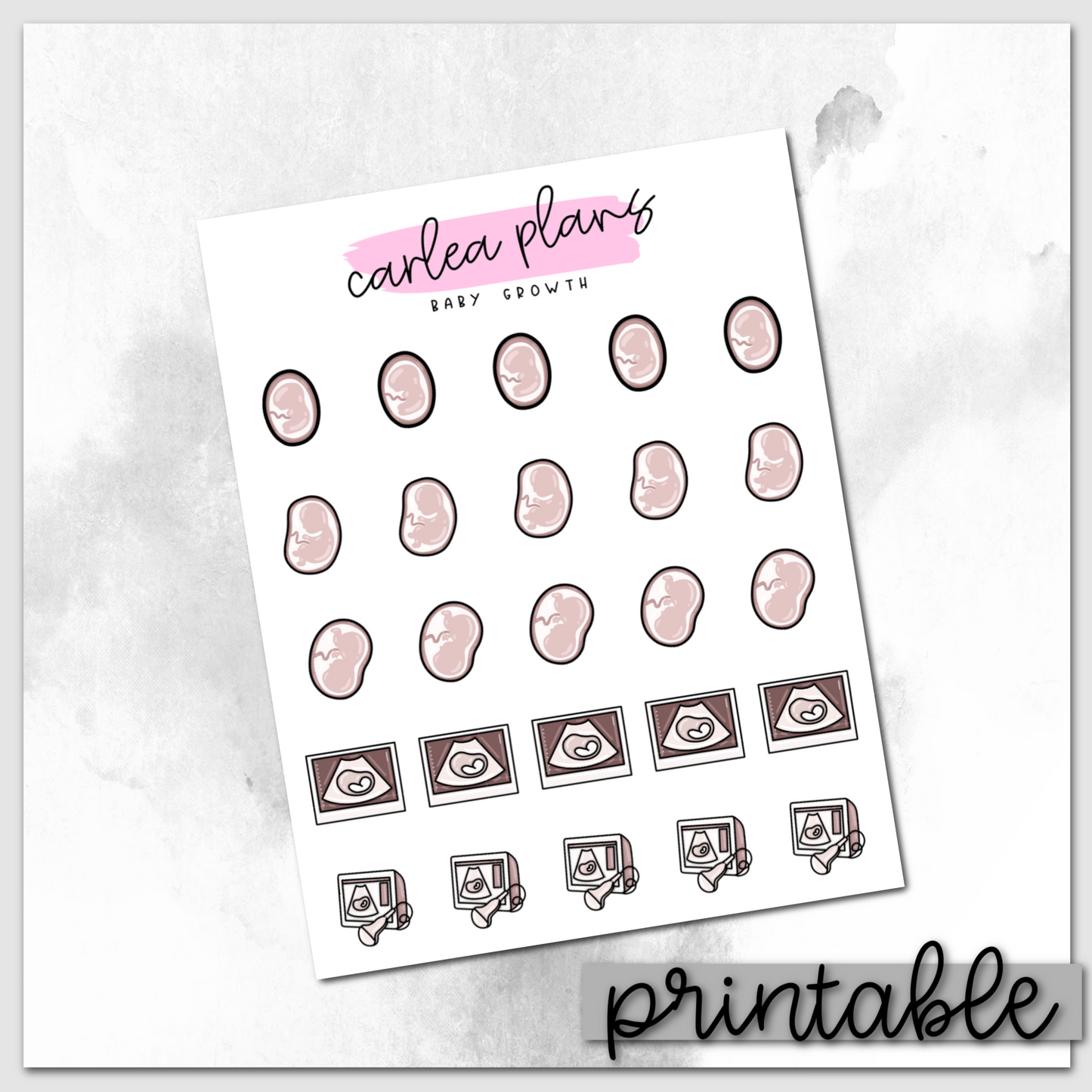 Baby Growth Icons | Printable Icons