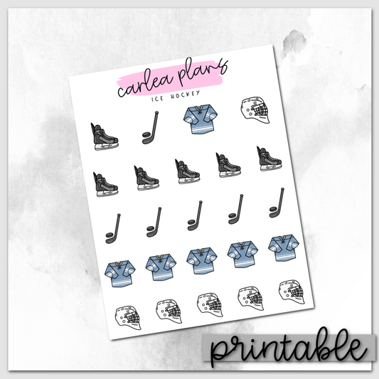 Ice Hockey Sampler | Printable Icons