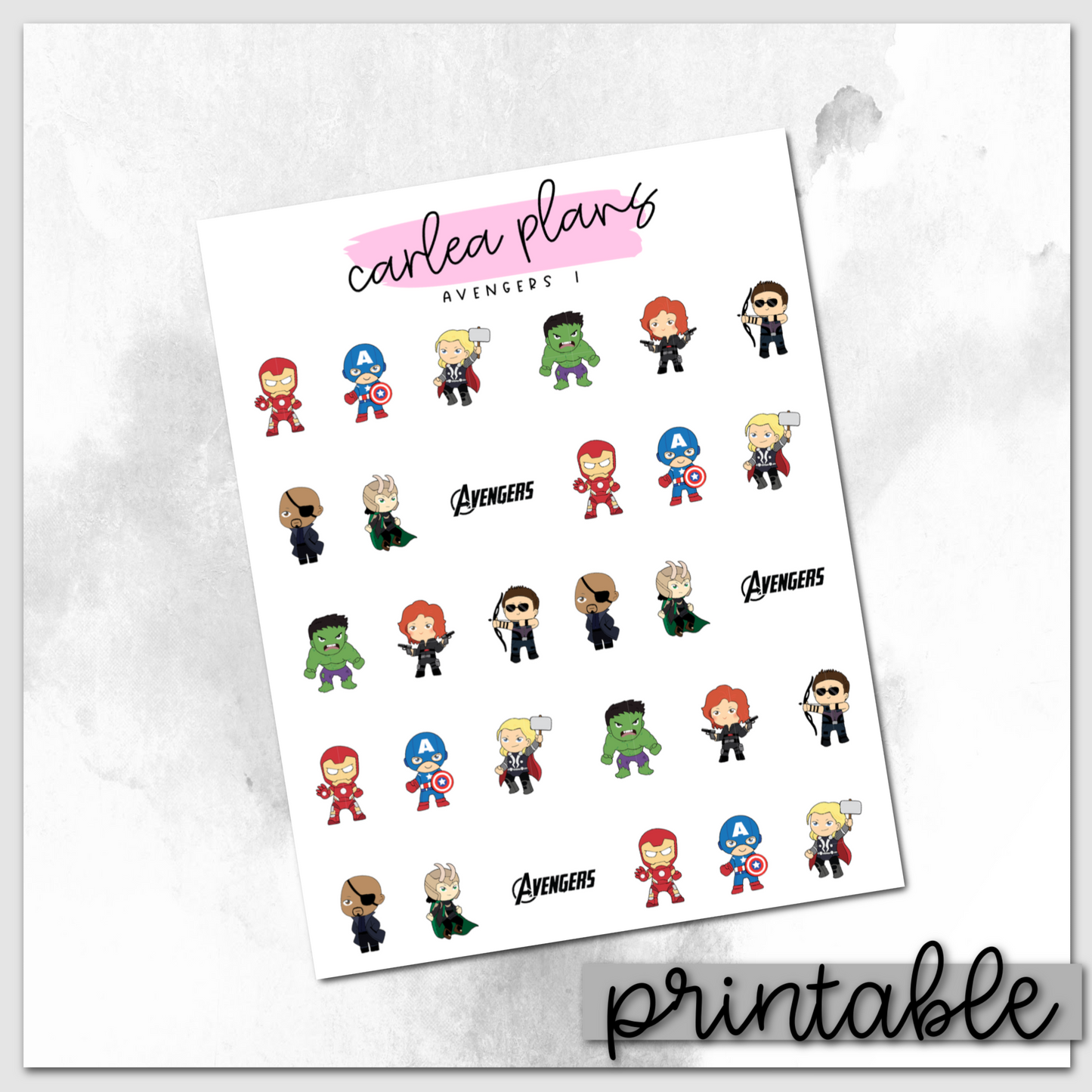 Avengers I Icons | Printable Icons