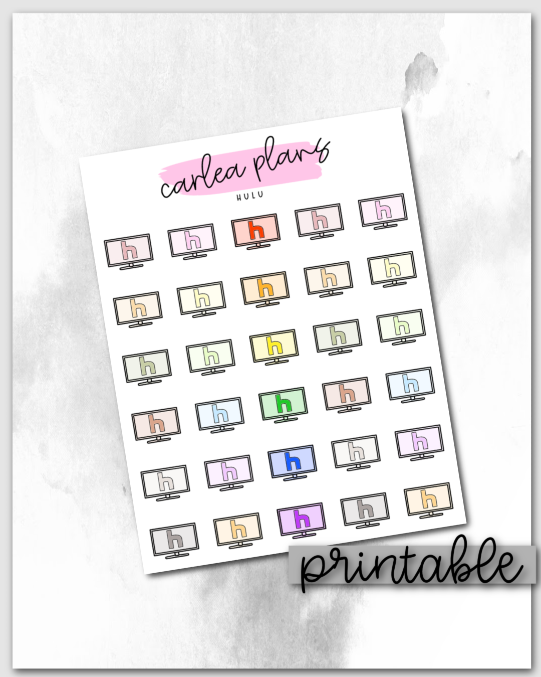 Hulu TV Icons | Printable Icons