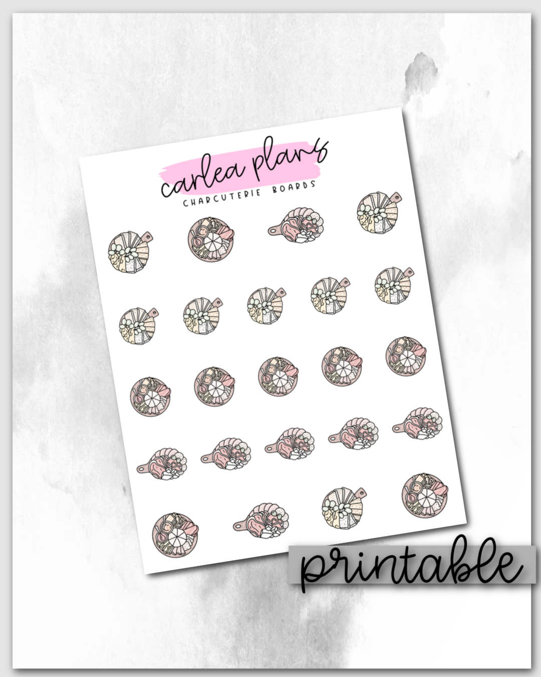 Charcuterie Icons | Printable Icons