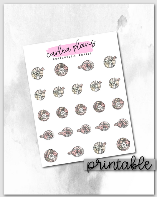 Charcuterie Icons | Printable Icons