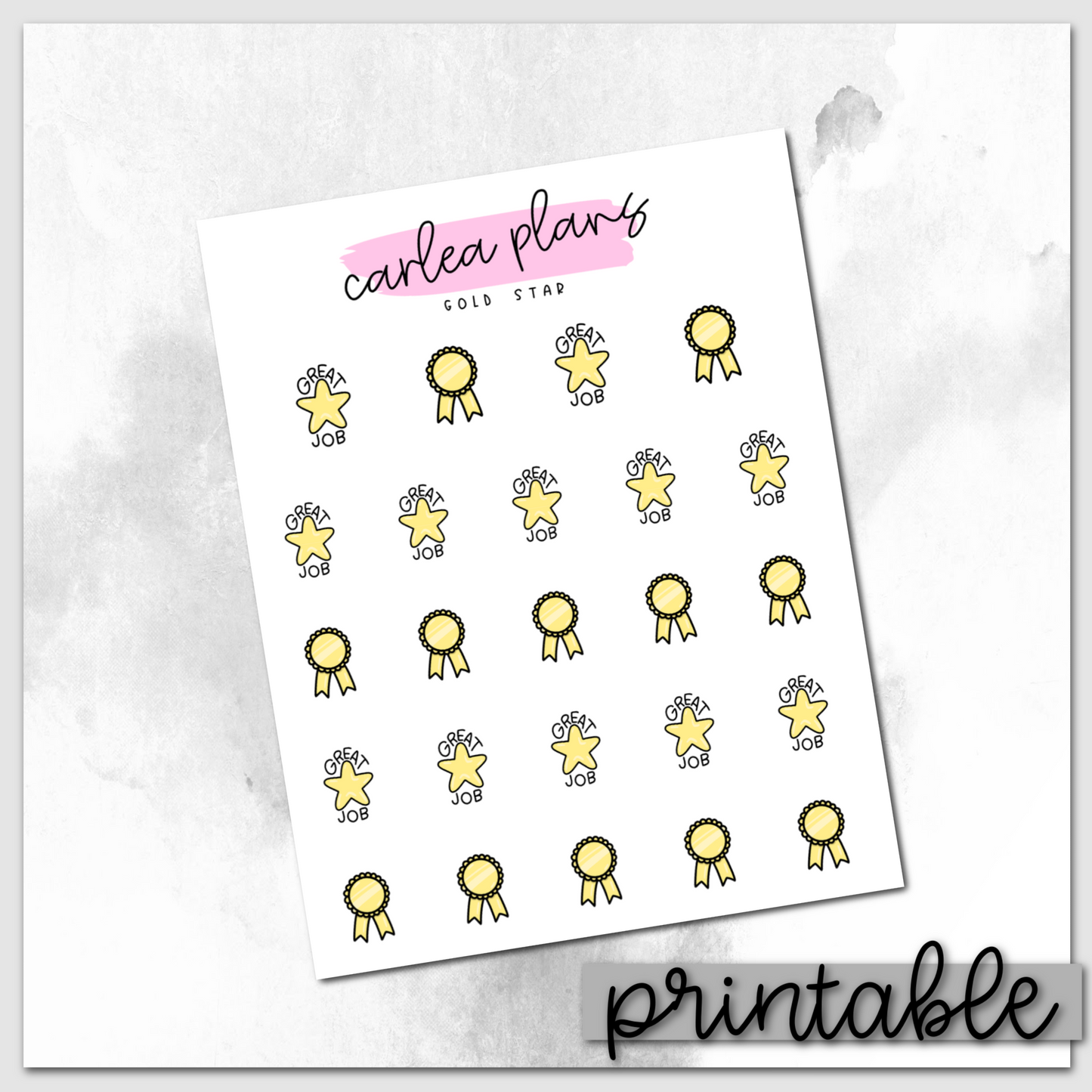 Gold Star Icons | Printable Icons