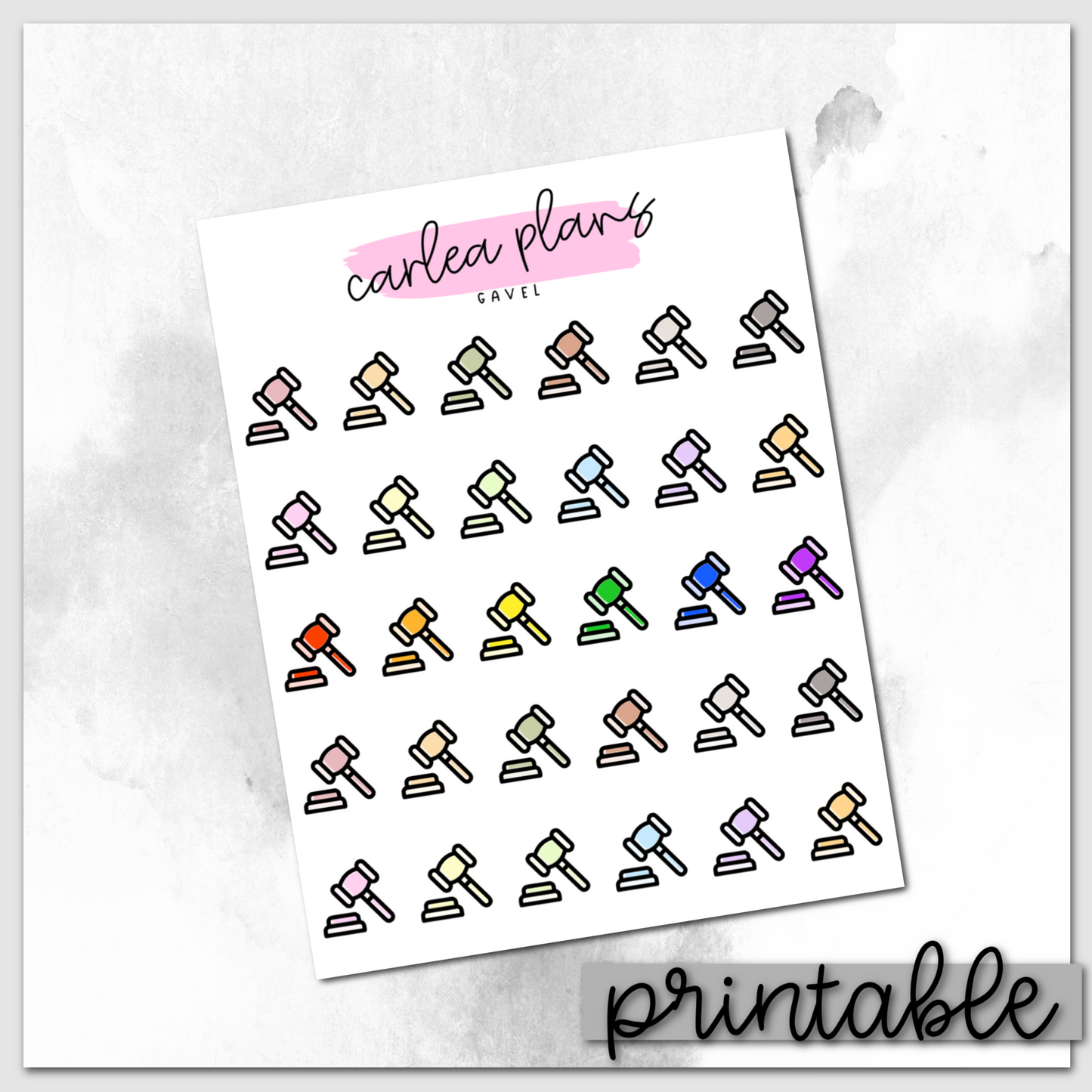 Gavel Icons | Printable Icons