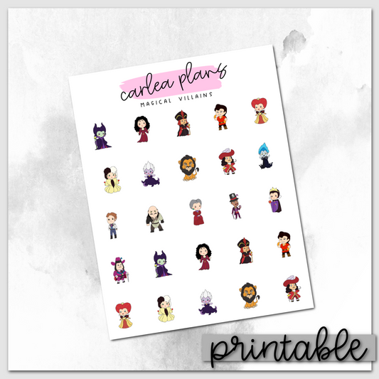 Magical Villain Icons | Printable Icons