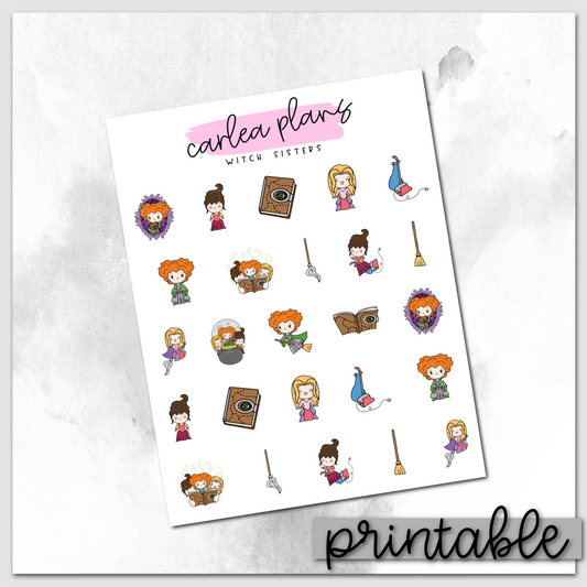 Witch Sisters Icons | Printable Icons
