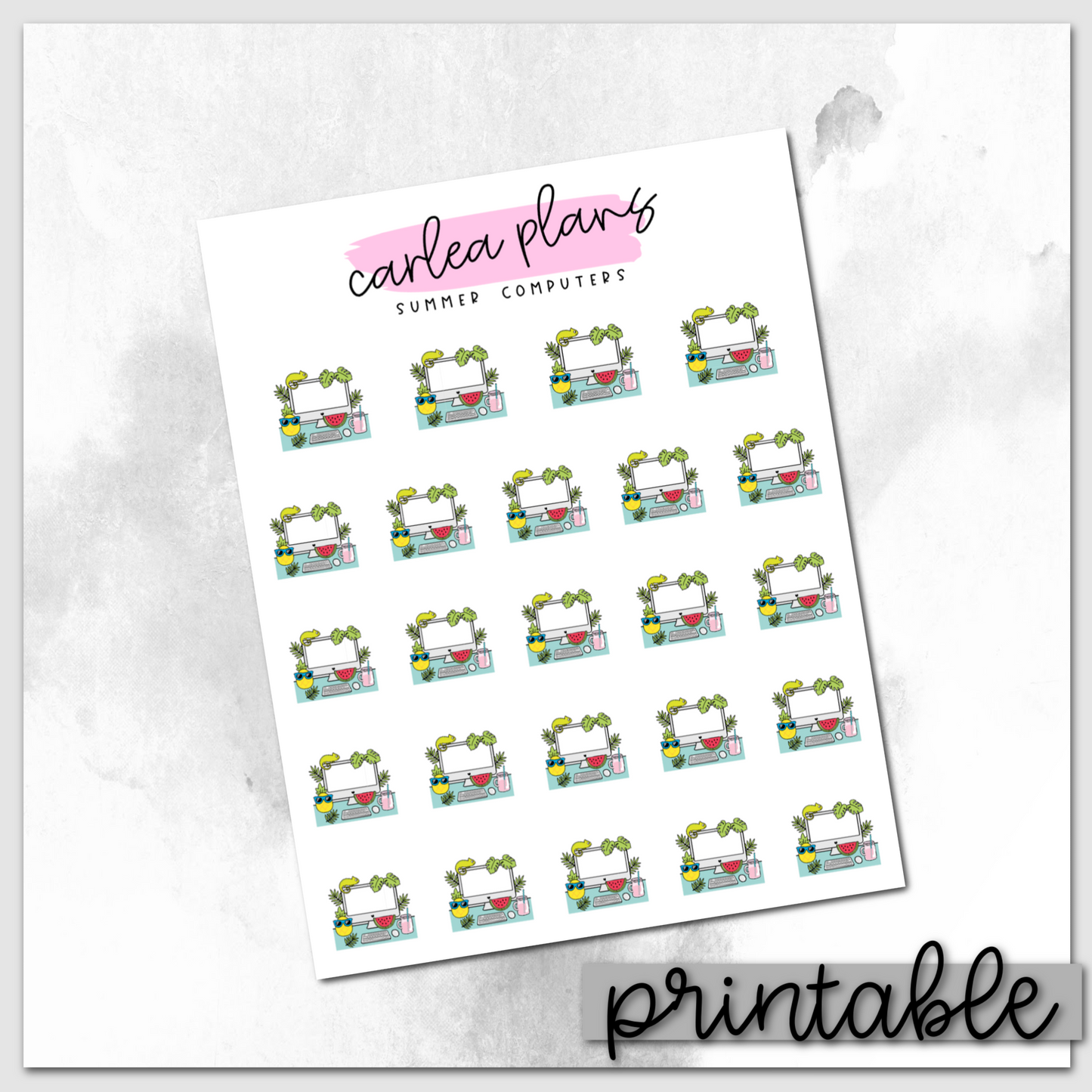 Summer Computer Icons | Printable Icons