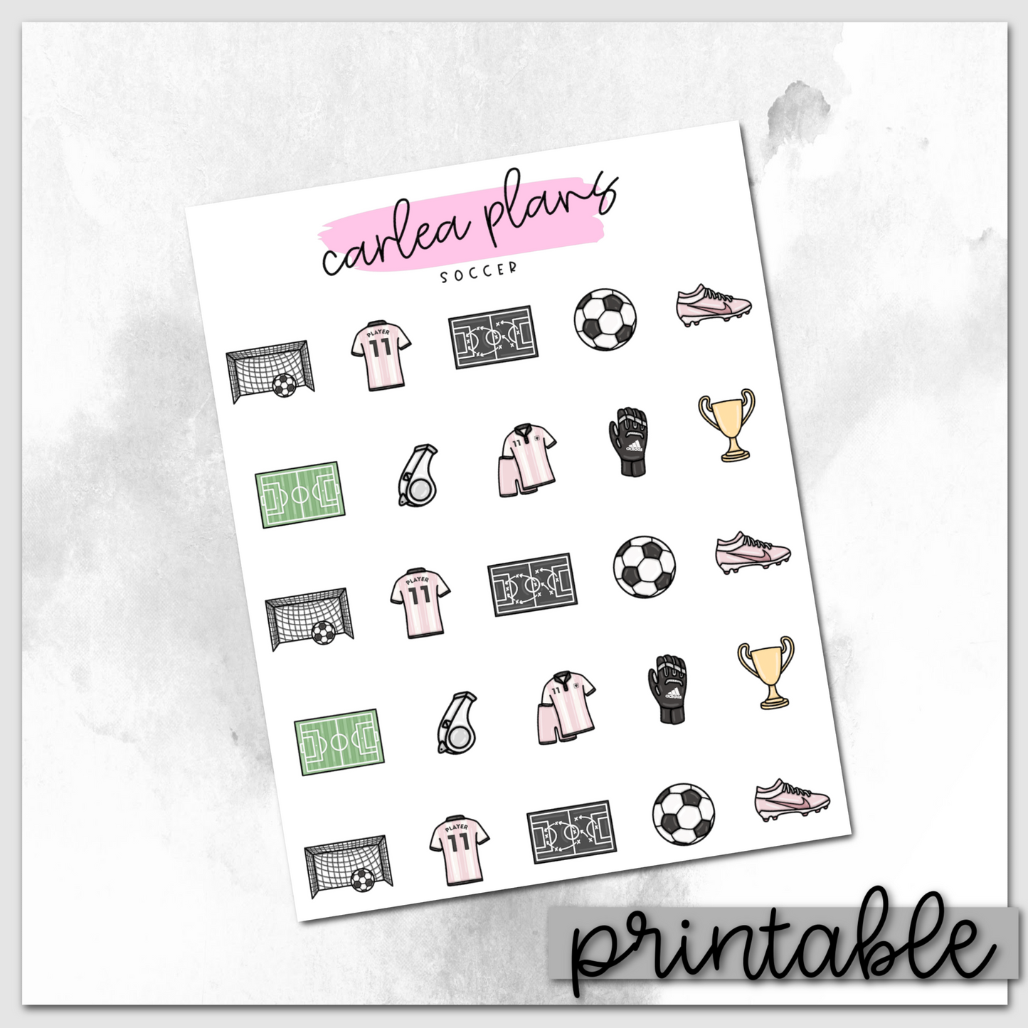 Soccer Sampler | Printable Icons