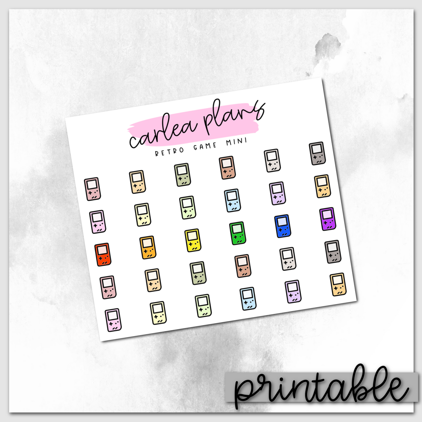 Retro Game Mini Icons | Printable Icons