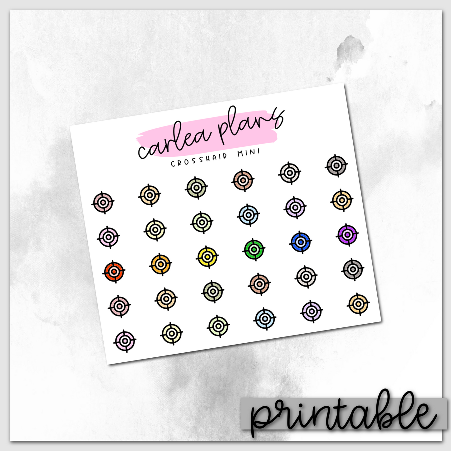 Crosshair Mini Icons | Printable Icons