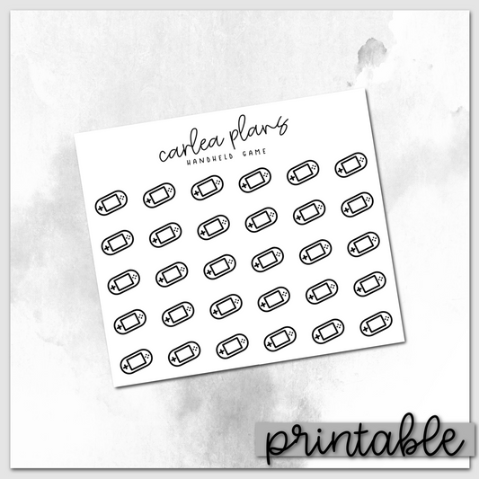 Handheld Game Icons | Printable Basics