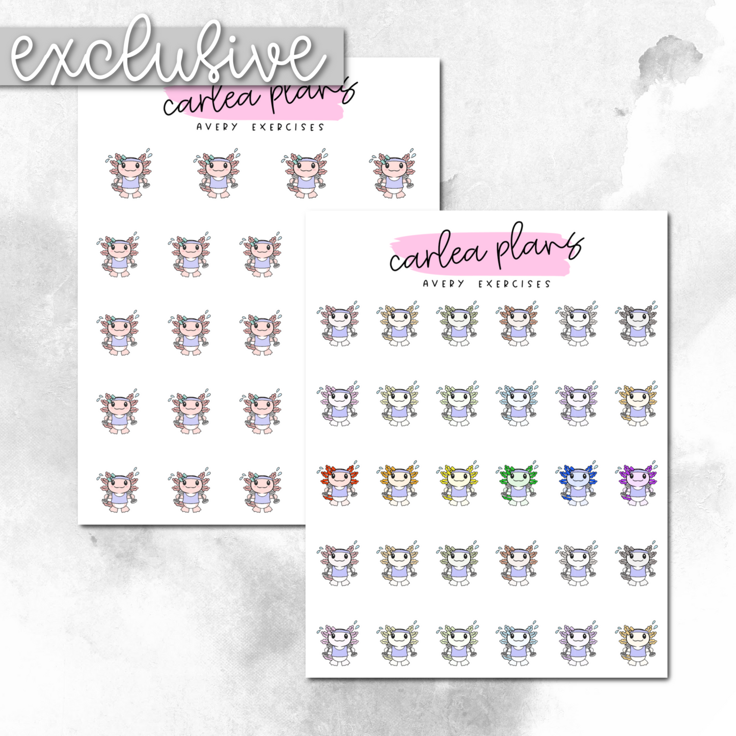 Avery Exercises | Character Stickers