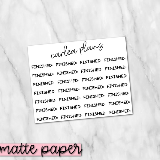 Finished Scripts | Matte Paper | Journaling Stickers