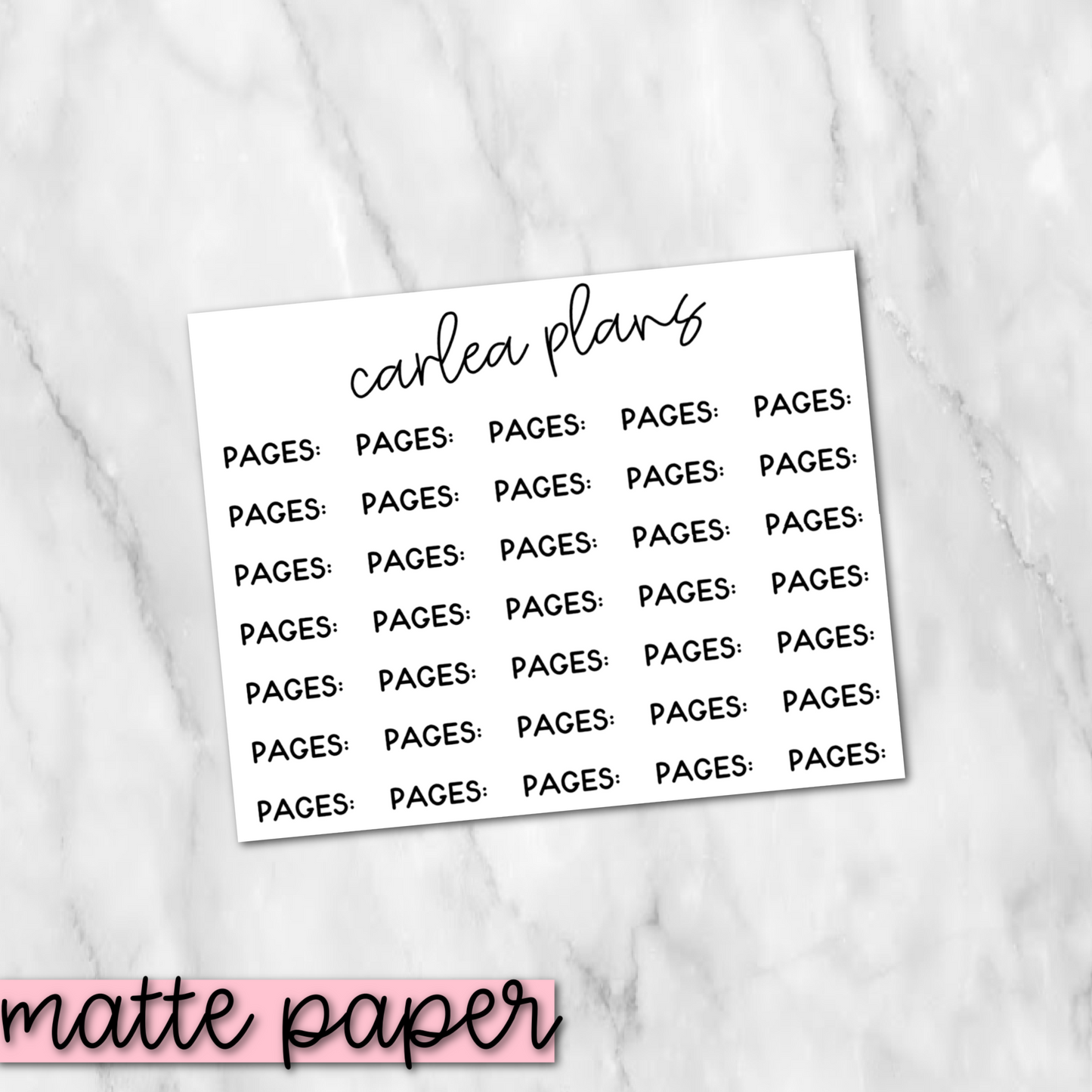 Pages Scripts | Matte Paper | Journaling Stickers