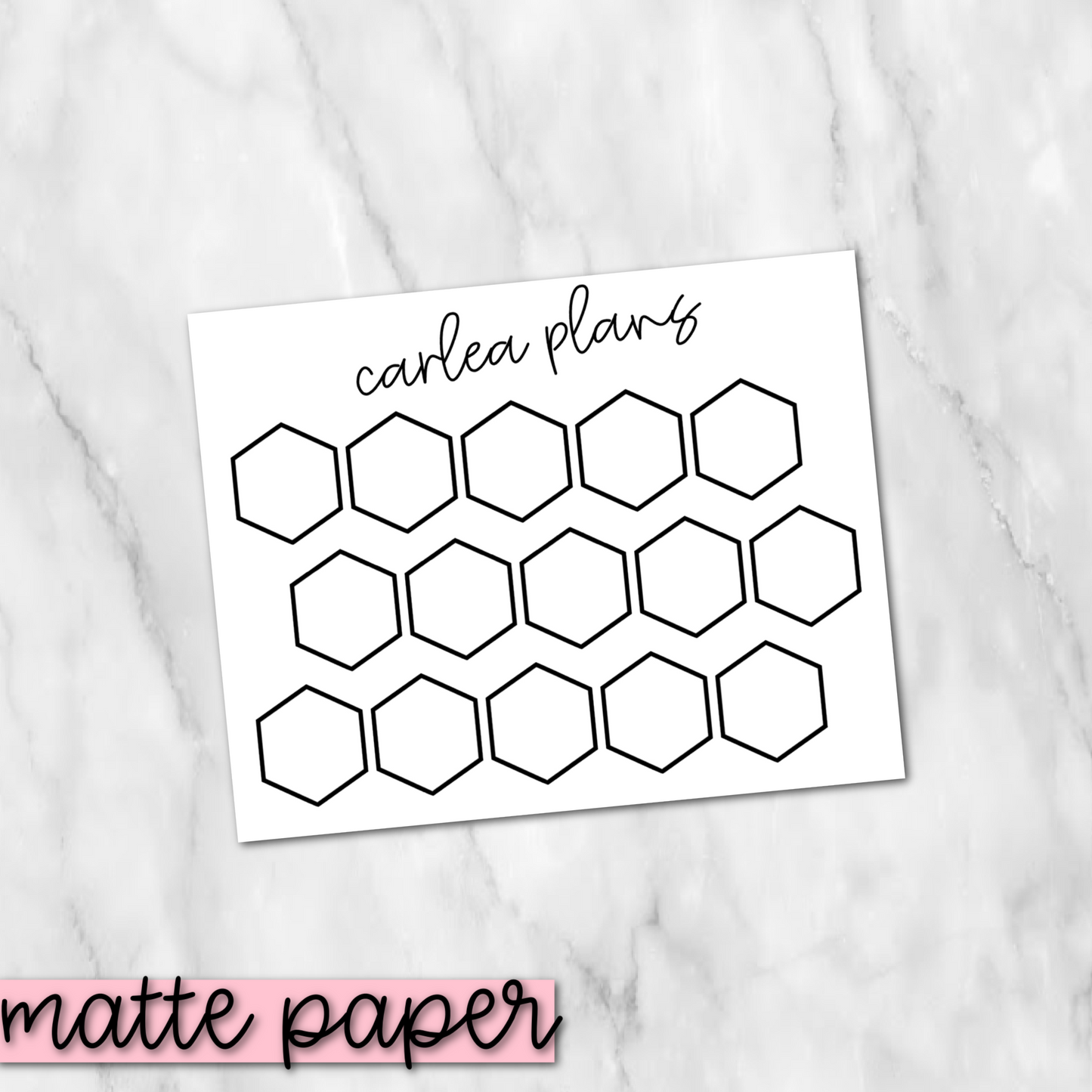 5 Hexagon Clusters | Matte Paper | Journaling Stickers