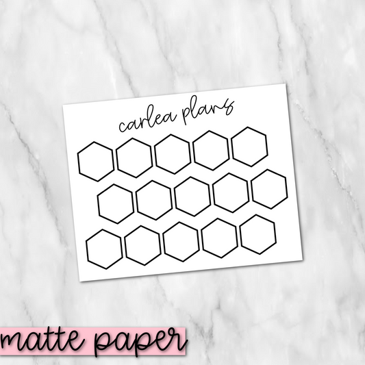 5 Hexagon Clusters | Matte Paper | Journaling Stickers