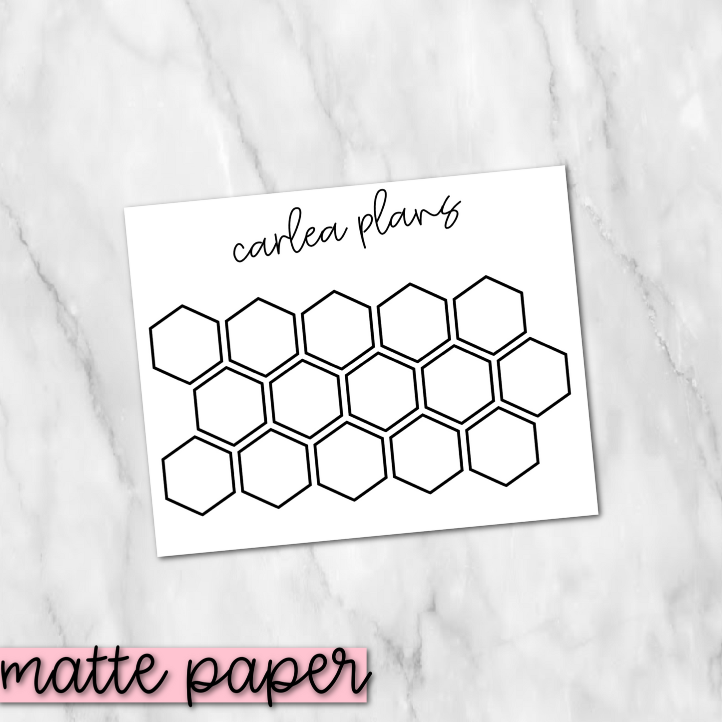 15 Hexagon Clusters | Matte Paper | Journaling Stickers