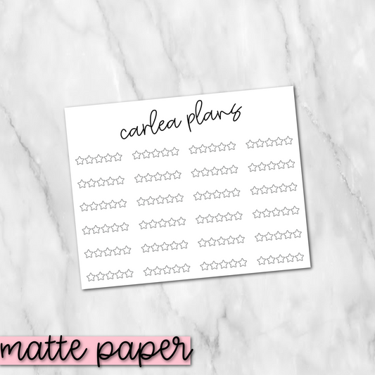 Mini Star Rating | Matte Paper | Journaling Stickers