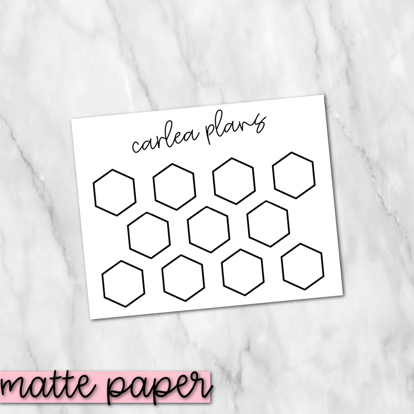 Extra Hexagons | Matte Paper | Journaling Stickers