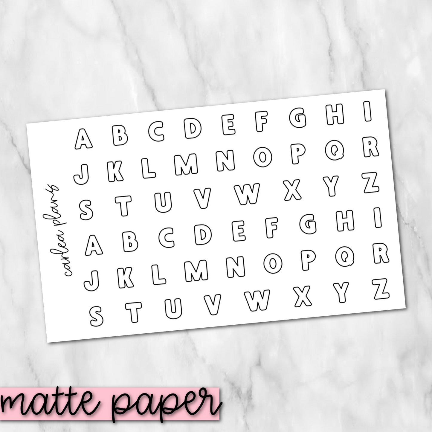 Alphabet | Matte Paper | Journaling Stickers