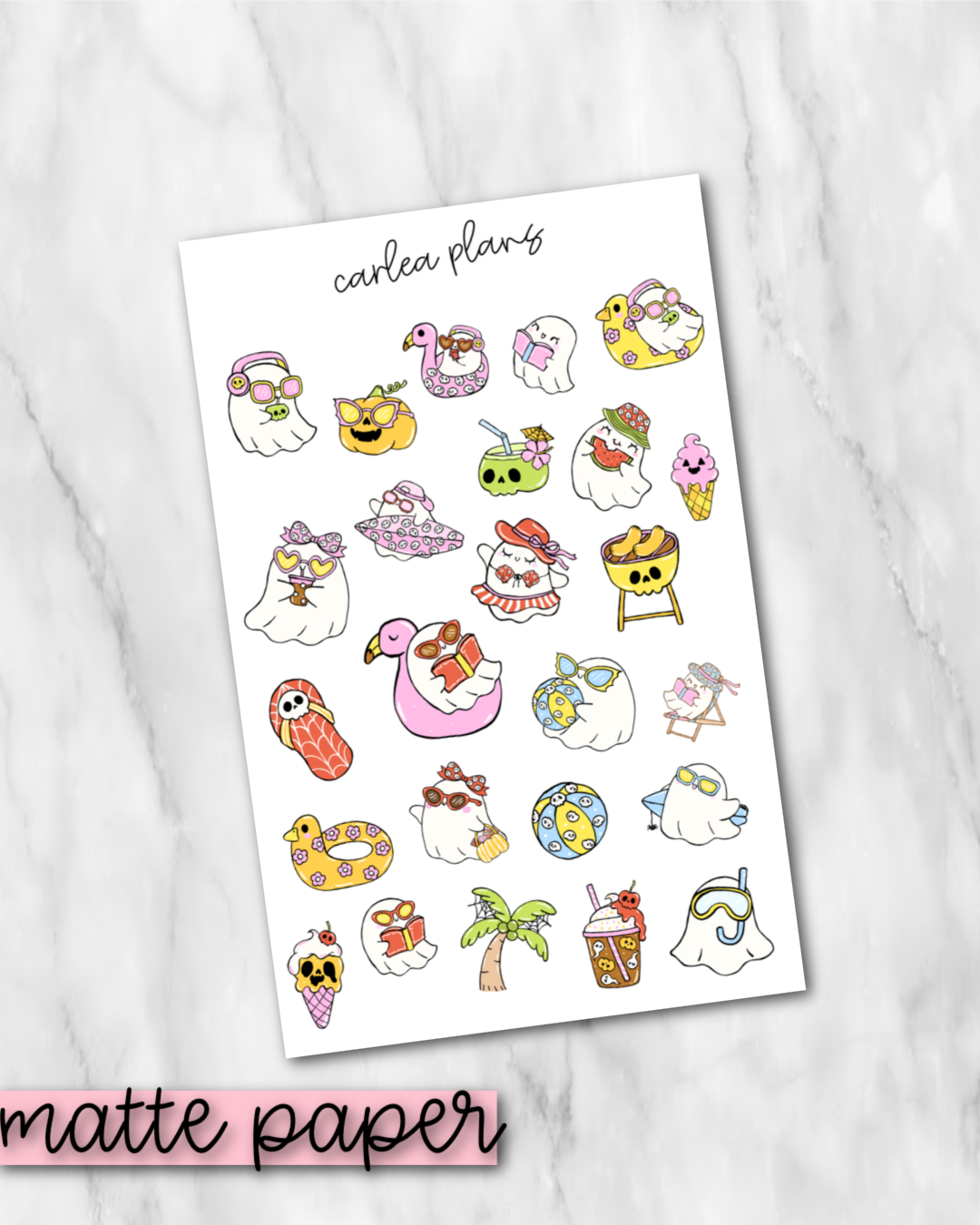 Summerween Deco | Matte Paper | Journaling Stickers