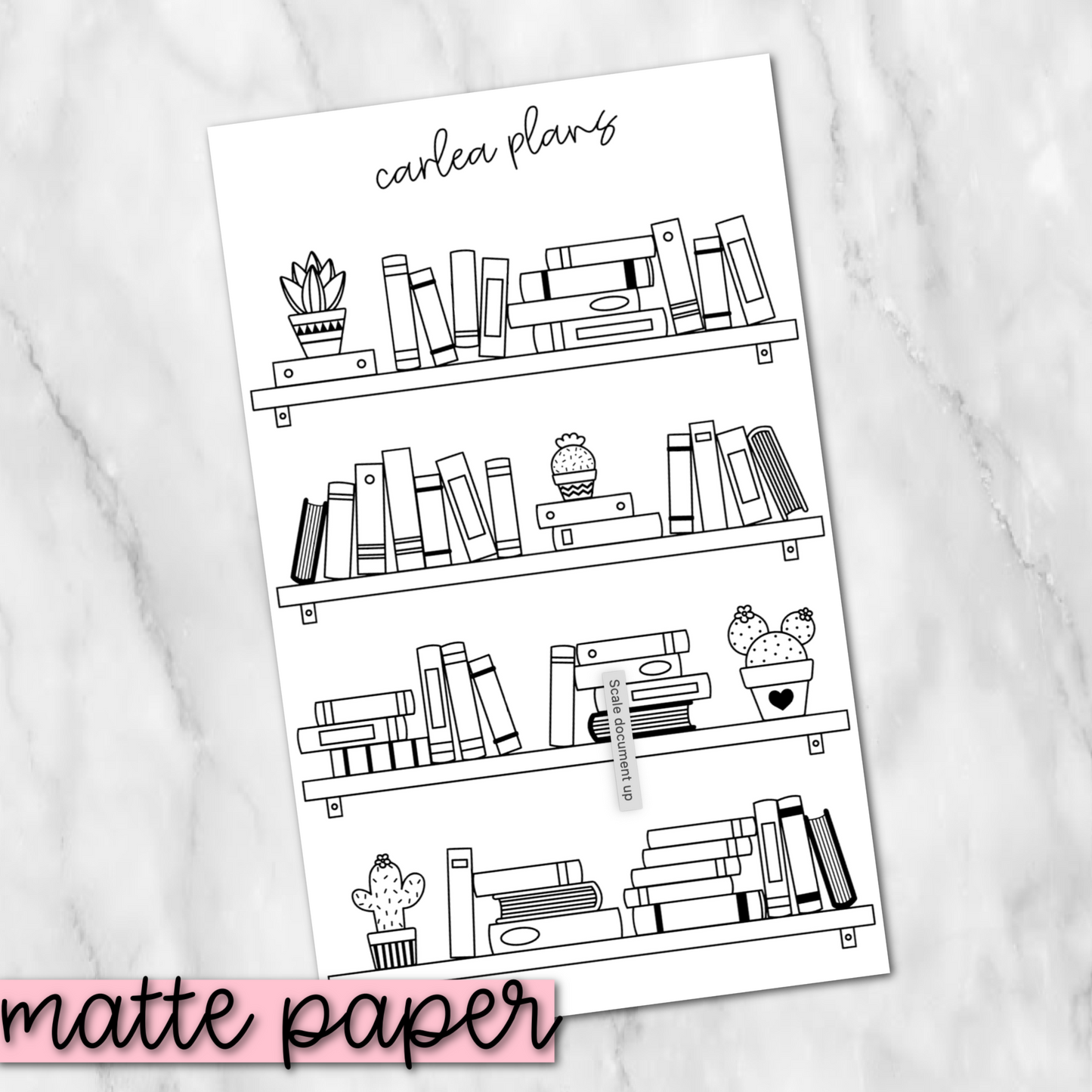 Bookshelf Tracker v1 | Matte Paper | Journaling Stickers