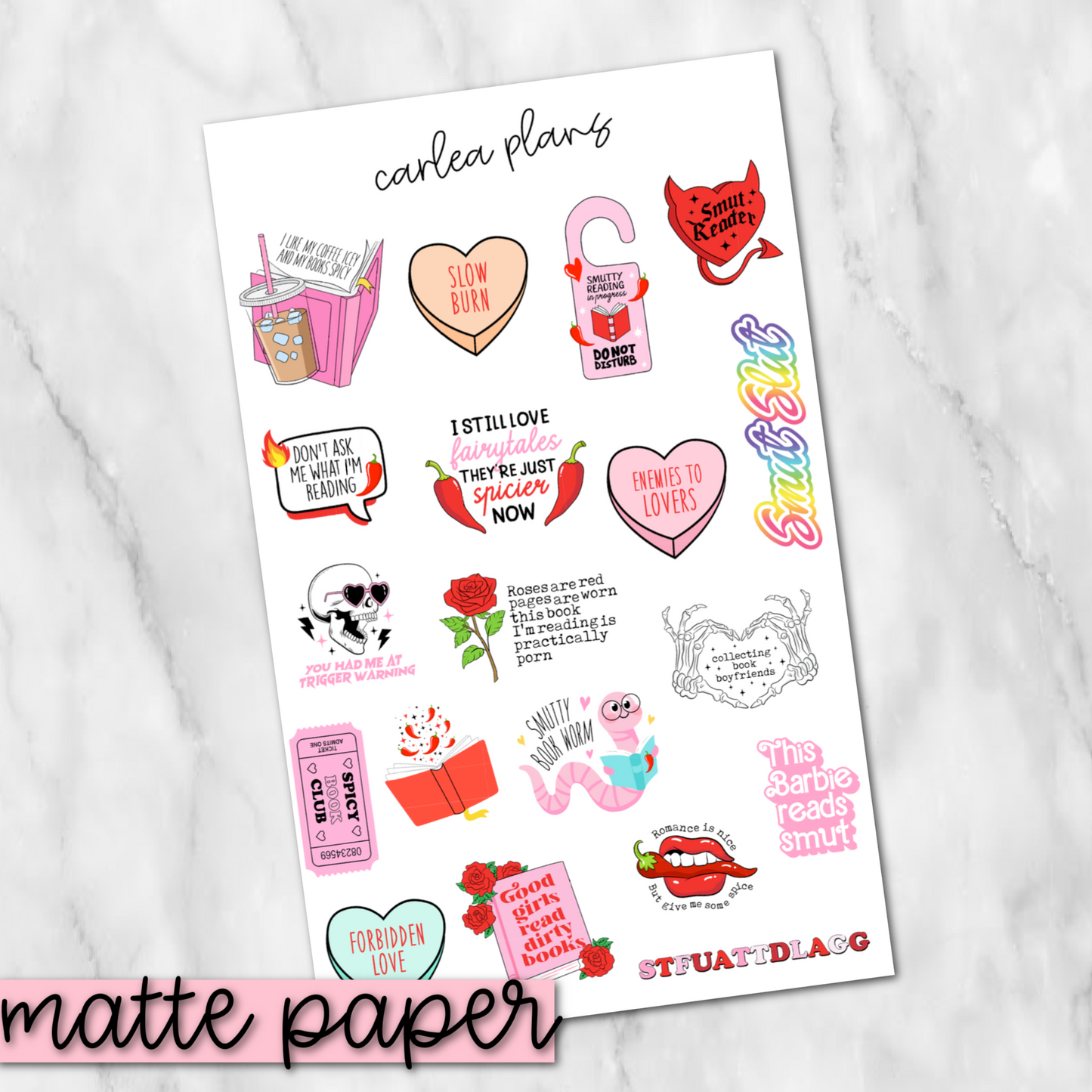 Smutty 1 Deco | Matte Paper | Journaling Stickers