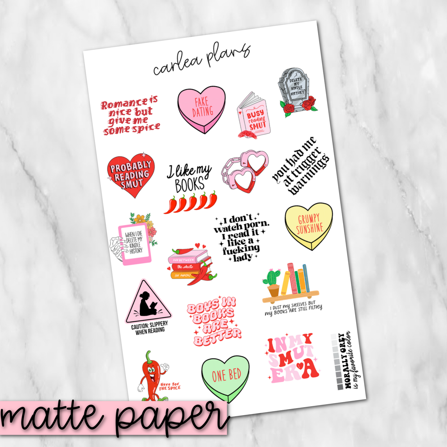 Smutty 2 Deco | Matte Paper | Journaling Stickers