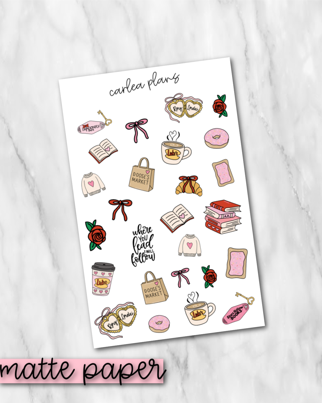 Where You Lead Deco | Matte Paper | Journaling Stickers