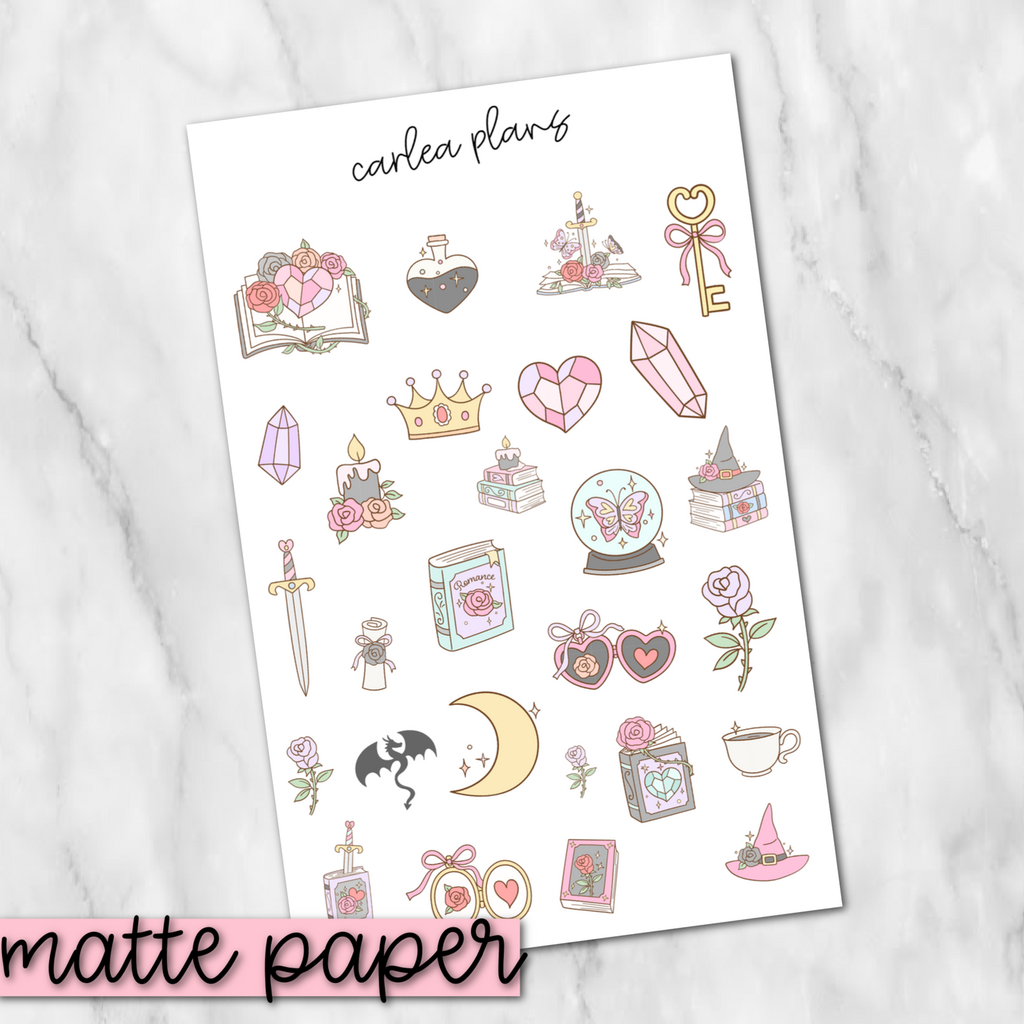 Romantasy Deco | Matte Paper | Journaling Stickers