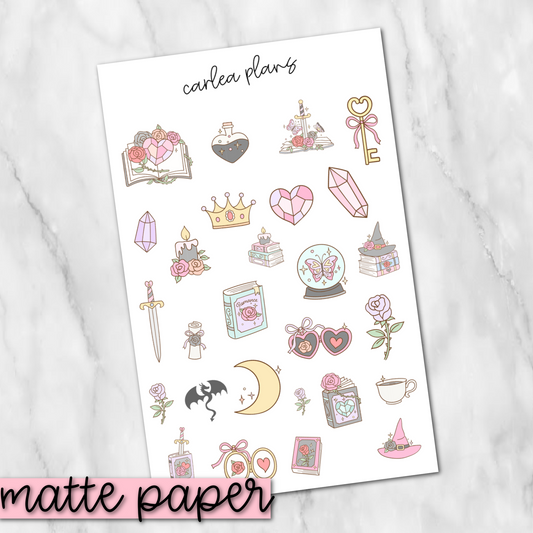 Romantasy Deco | Matte Paper | Journaling Stickers