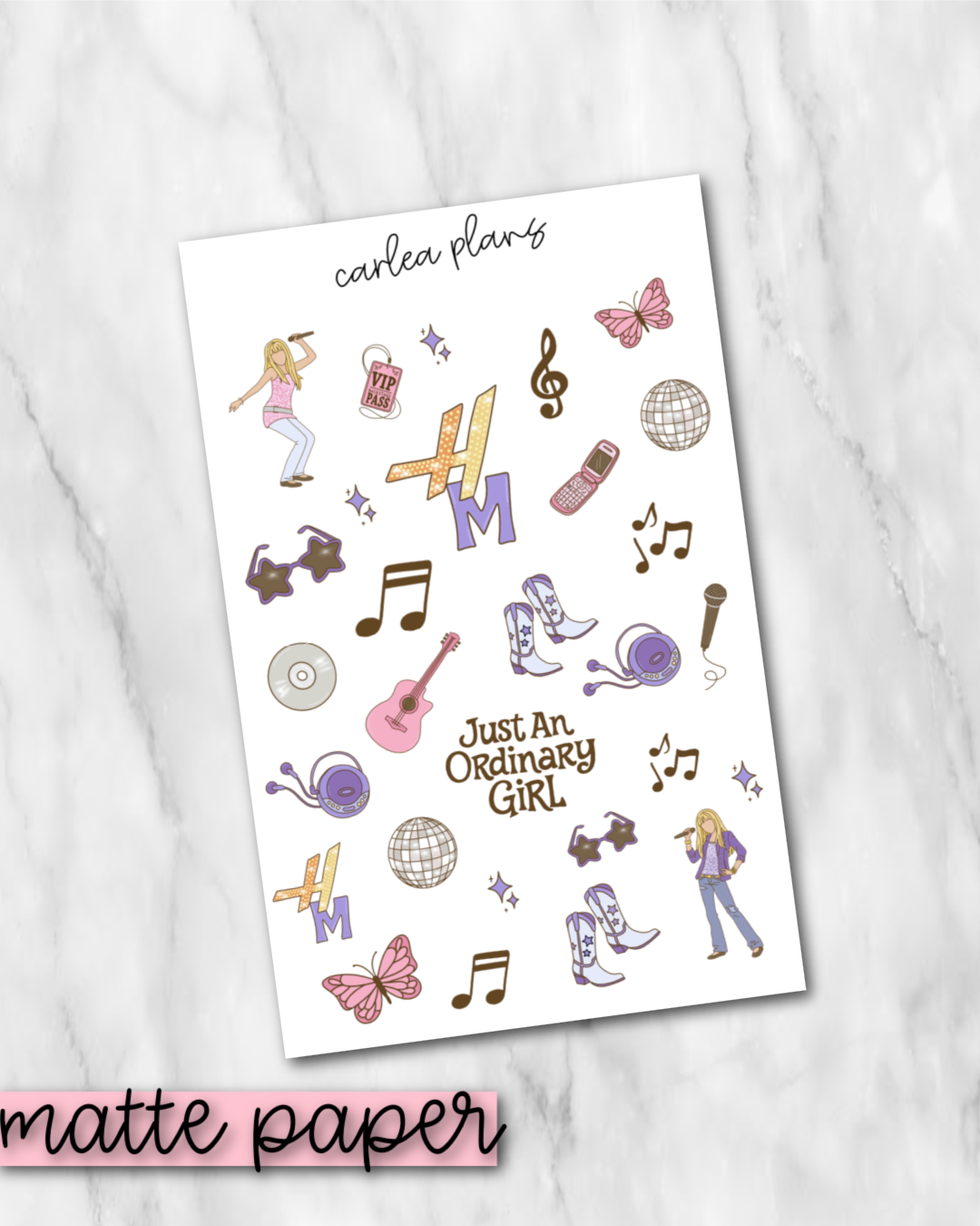 Ordinary Girl Deco | Matte Paper | Journaling Stickers