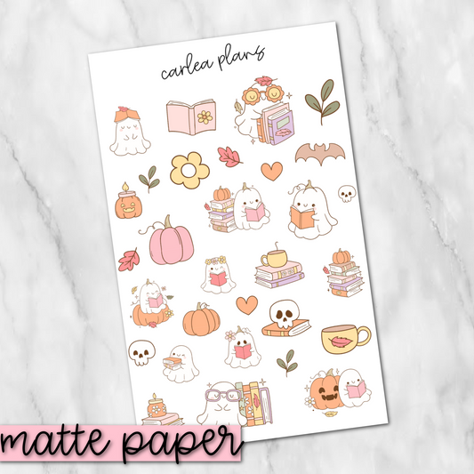 Reading Ghosts Deco | Matte Paper | Journaling Stickers