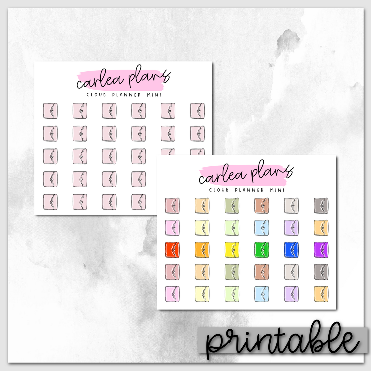 Cloud Planner Mini Icons | Printable Icons