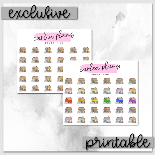 House Mini Icons | Printable Icons