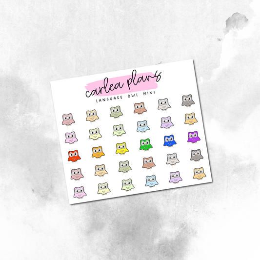 Language Owl Mini Icons