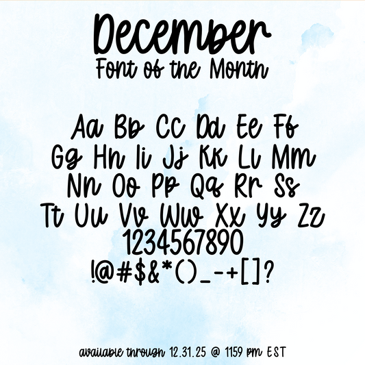 Font of the Month Custom Scripts