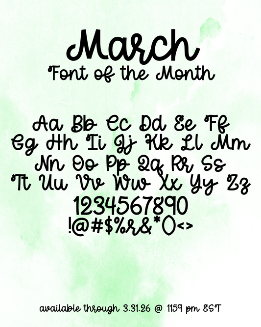 Font of the Month Custom Scripts