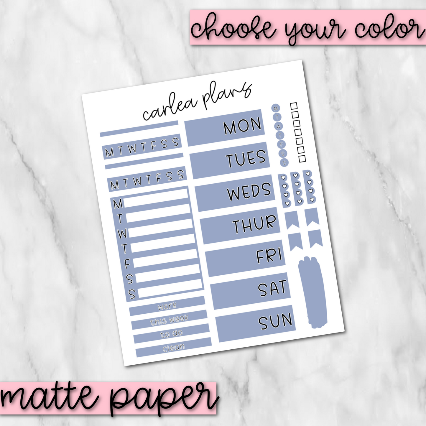 Hobo Cousin A5 Weekly Basics | Choose Your Color