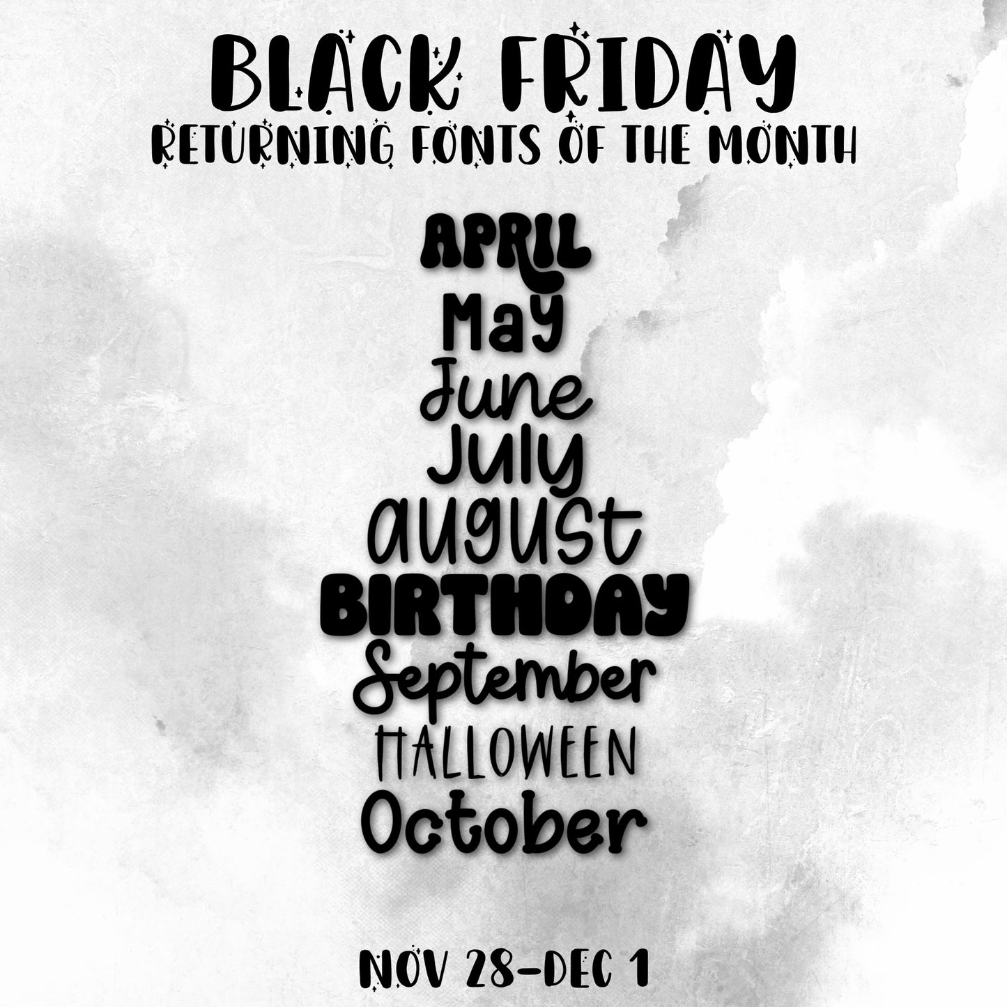 Past Font of the Month Custom Scripts