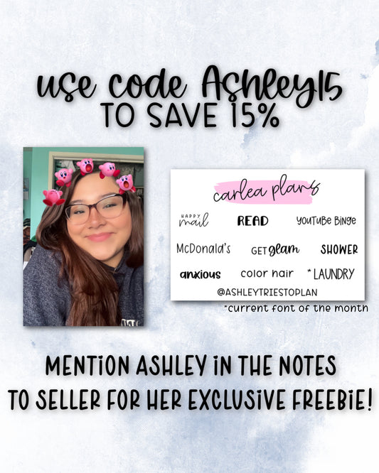 AshleyTriesToPlan Freebie