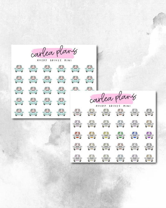 Avery Drives Mini Icons | Character Icons