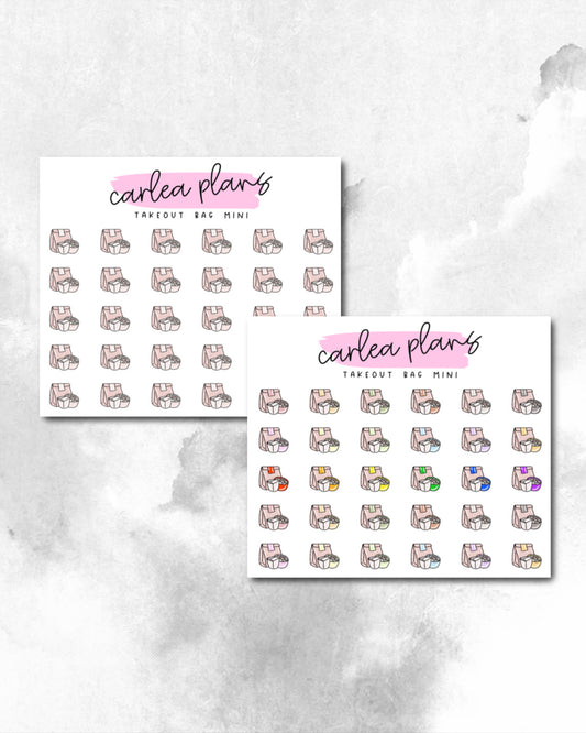 Takeout Bag Mini Icons
