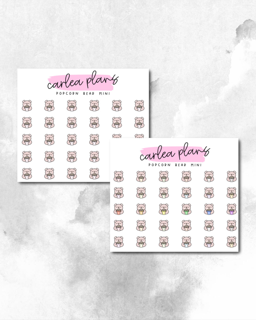 Popcorn Bear Mini Icons