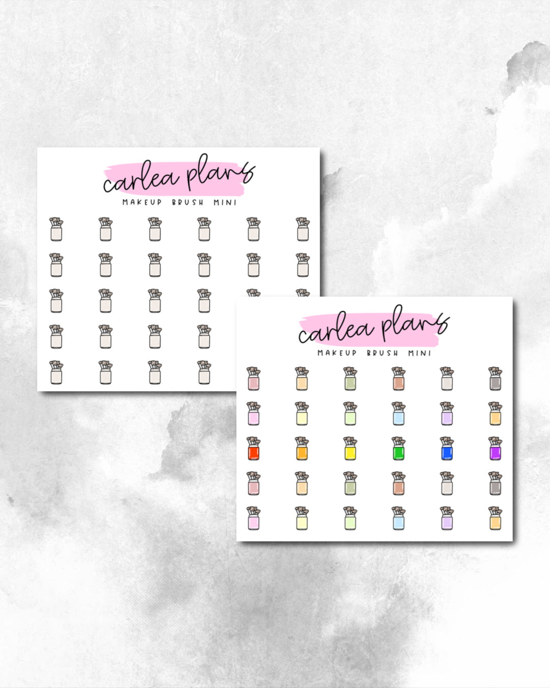 Makeup Brush Mini Icons