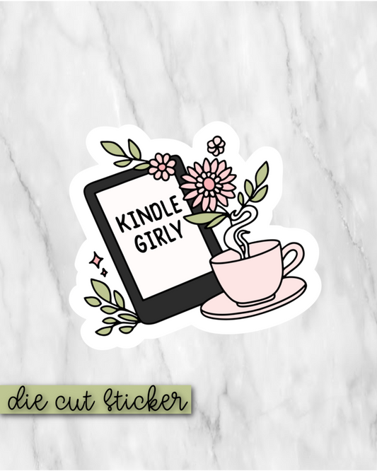 Kindle Girly Die Cut Sticker