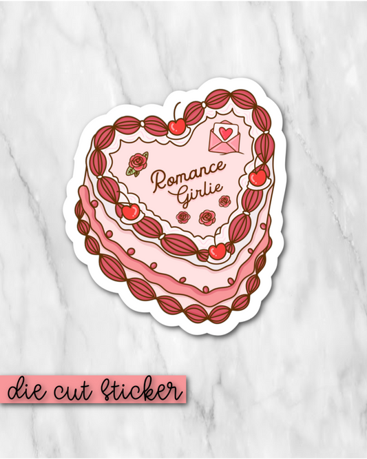 Romance Girlie Cake Die Cut Sticker