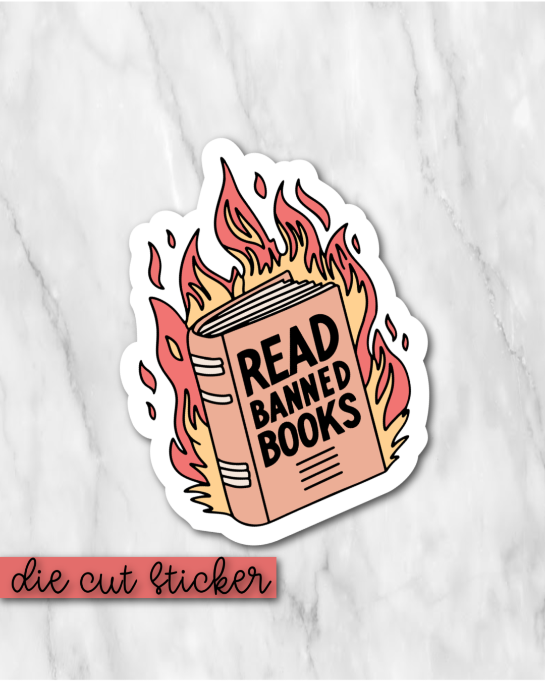 Banned Book Die Cut Sticker