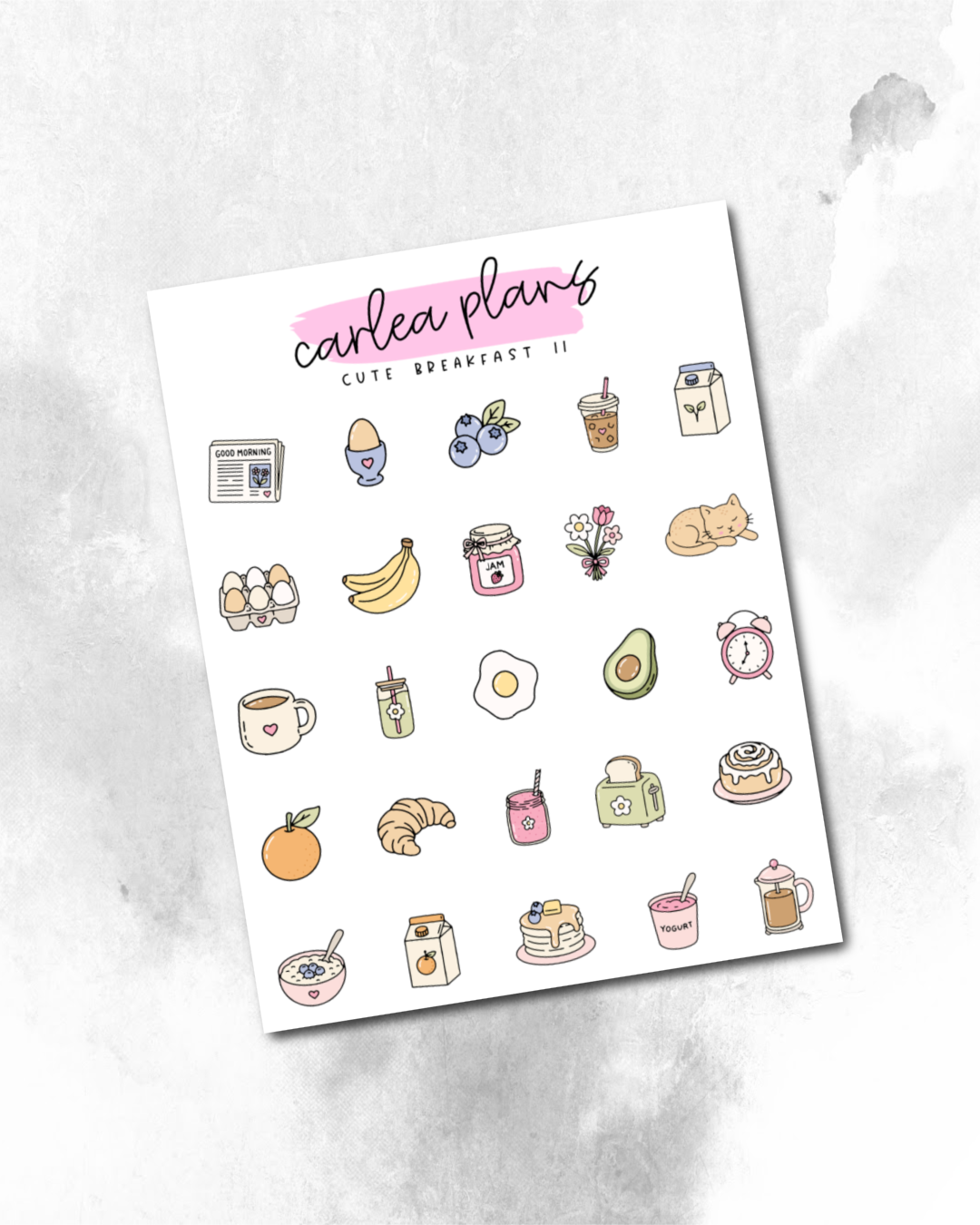 Cute Breakfast II Deco Icons